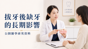 拔牙後缺牙的長期影響｜公開醫學研究資料